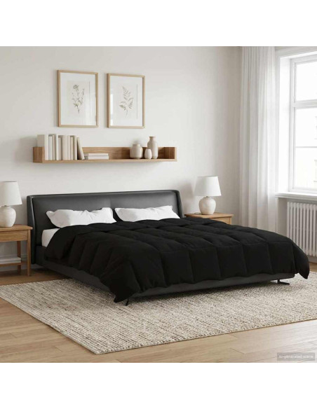 Duvet Estivo Trapuntato Nero 200 x 200 cm Microfibra
