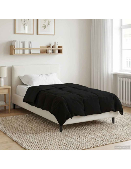 Duvet Estivo Trapuntato Nero 135 x 220 cm Microfibra