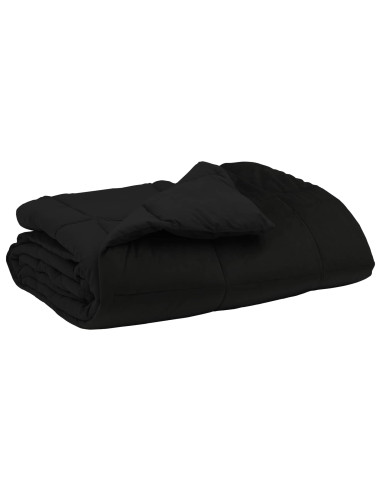 Duvet Estivo Trapuntato Nero 140 x 220 cm Microfibra