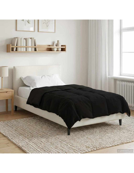 Duvet Estivo Trapuntato Nero 140 x 220 cm Microfibra