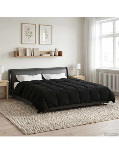 Duvet Estivo Trapuntato Nero 220 x 260 cm Microfibra