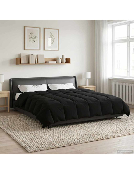 Duvet Estivo Trapuntato Nero 220 x 260 cm Microfibra