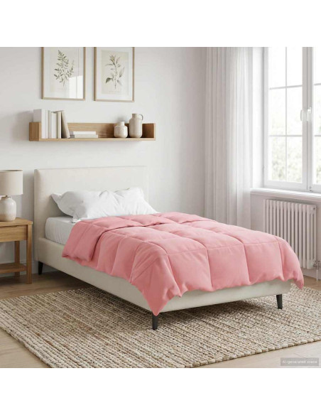 Duvet Estivo Trapuntato Rosa 155 x 200 cm Microfibra