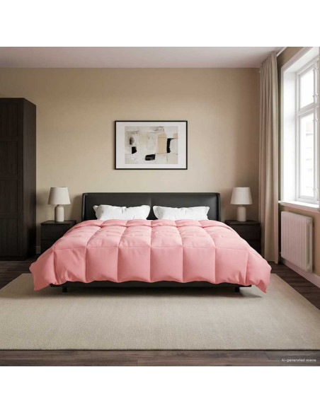 Duvet Estivo Trapuntato Rosa 200 x 240 cm Microfibra