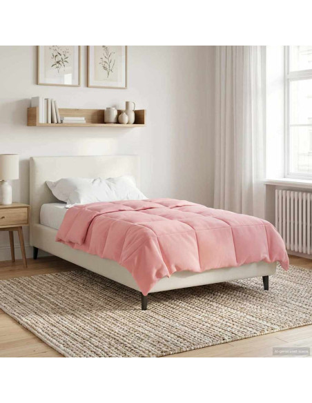 Duvet Estivo Trapuntato Rosa 135 x 220 cm Microfibra