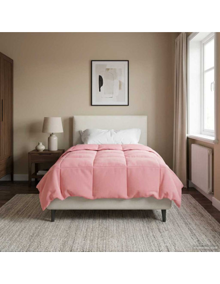 Duvet Estivo Trapuntato Rosa 140 x 220 cm Microfibra