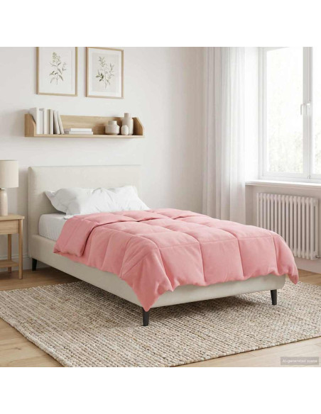 Duvet Estivo Trapuntato Rosa 155 x 220 cm Microfibra