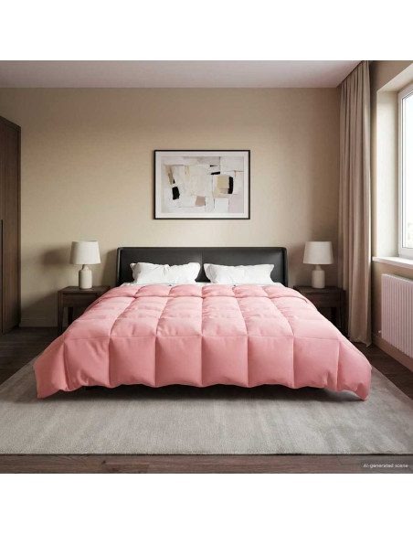 Duvet Estivo Trapuntato Rosa 200 x 220 cm Microfibra