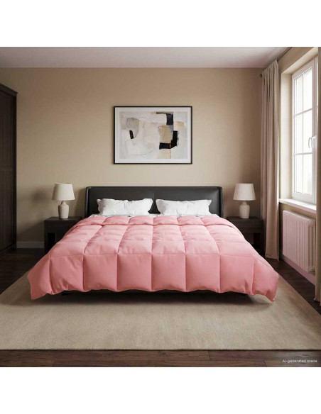 Duvet Estivo Trapuntato Rosa 220 x 240 cm Microfibra