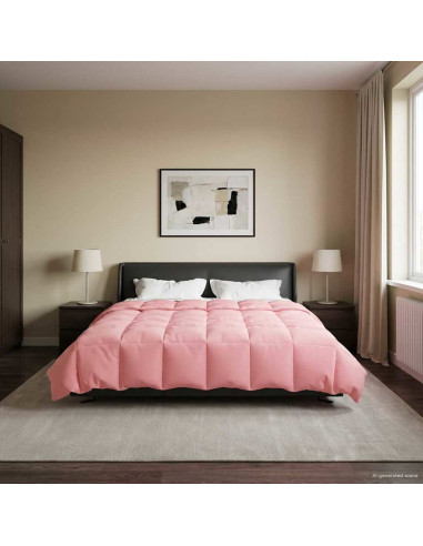 Duvet Estivo Trapuntato Rosa 220 x 260 cm Microfibra