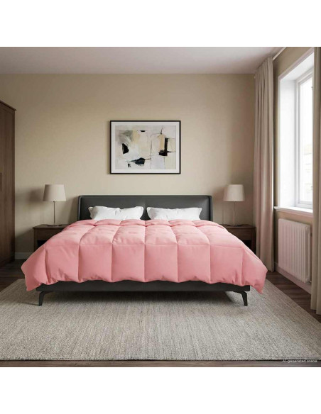 Duvet Estivo Trapuntato Rosa 240 x 260 cm Microfibra
