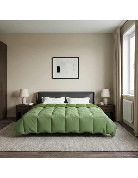 Duvet Estivo Trapuntato Verde 200 x 240 cm Microfibra