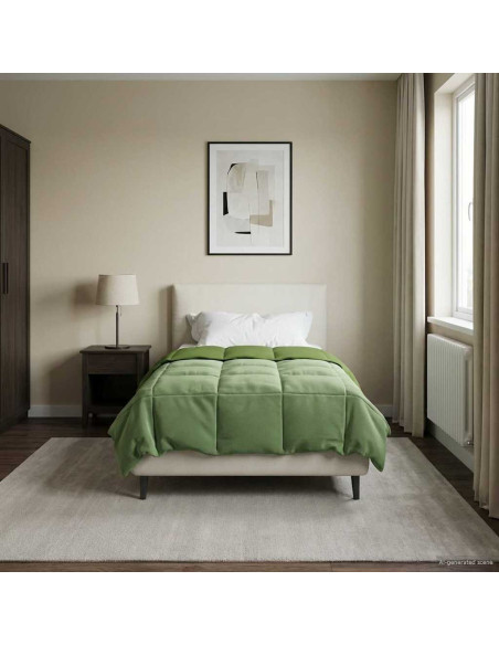 Duvet Estivo Trapuntato Verde 135 x 220 cm Microfibra