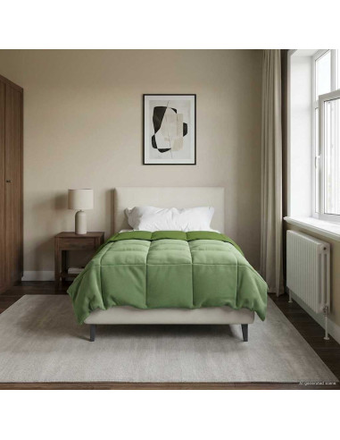 Duvet Estivo Trapuntato Verde 140 x 220 cm Microfibra