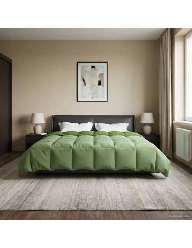 Duvet Estivo Trapuntato Verde 220 x 240 cm Microfibra
