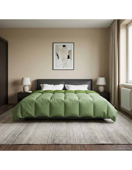 Duvet Estivo Trapuntato Verde 220 x 240 cm Microfibra