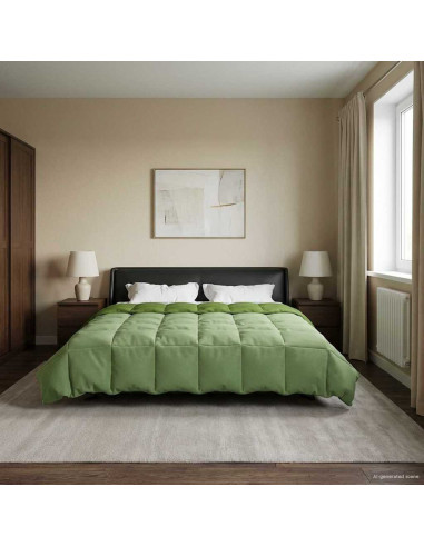 Duvet Estivo Trapuntato Verde 220 x 260 cm Microfibra