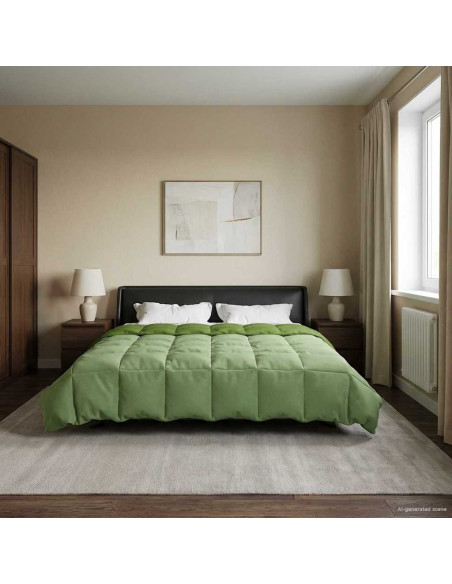 Duvet Estivo Trapuntato Verde 220 x 260 cm Microfibra