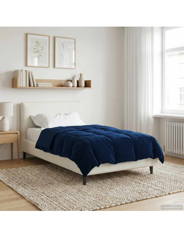 Duvet Estivo Trapuntato Blu Scuro 135 x 200 cm Microfibra