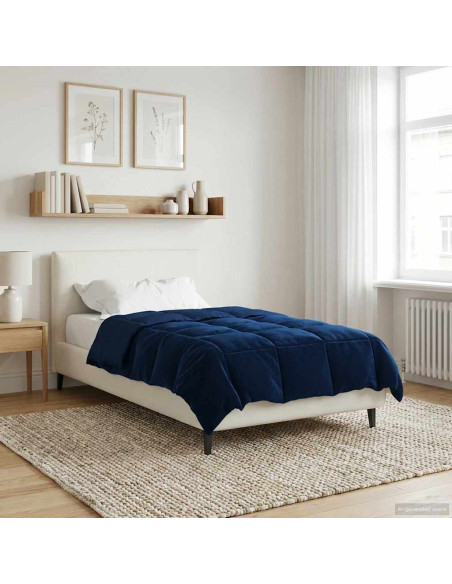 Duvet Estivo Trapuntato Blu Scuro 135 x 200 cm Microfibra