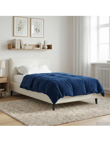 Duvet Estivo Trapuntato Blu Scuro 140 x 200 cm Microfibra
