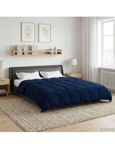 Duvet Estivo Trapuntato Blu Scuro 200 x 240 cm Microfibra