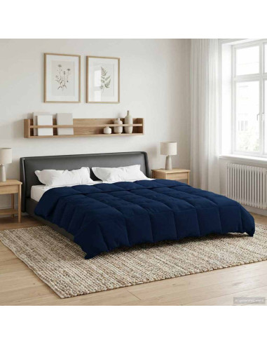 Duvet Estivo Trapuntato Blu Scuro 200 x 220 cm Microfibra