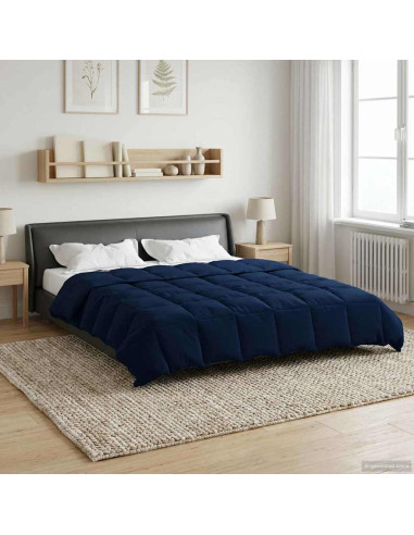 Duvet Estivo Trapuntato Blu Scuro 240 x 260 cm Microfibra
