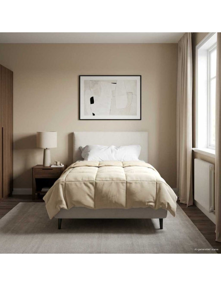 Duvet Estivo Trapuntato Crema 140 x 200 cm Microfibra