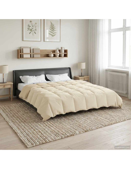 Duvet Estivo Trapuntato Crema 200 x 200 cm Microfibra