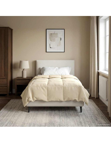 Duvet Estivo Trapuntato Crema 155 x 220 cm Microfibra