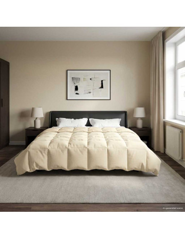 Duvet Estivo Trapuntato Crema 200 x 220 cm Microfibra