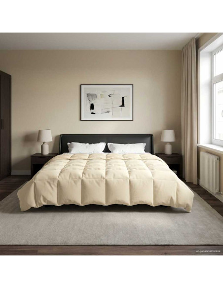 Duvet Estivo Trapuntato Crema 200 x 220 cm Microfibra