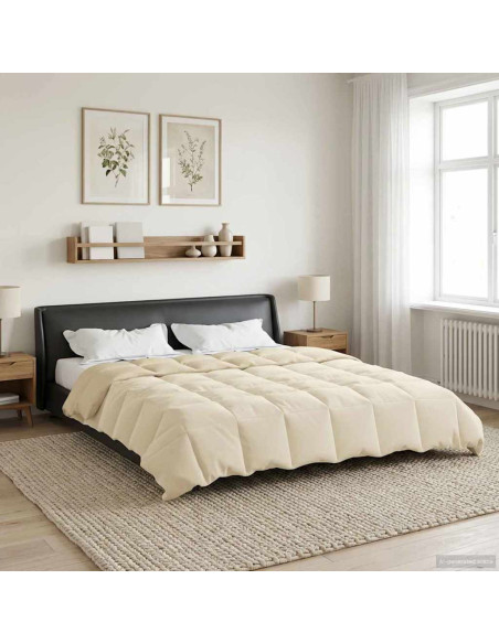 Duvet Estivo Trapuntato Crema 220 x 260 cm Microfibra