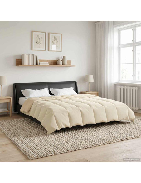 Duvet Estivo Trapuntato Crema 240 x 260 cm Microfibra