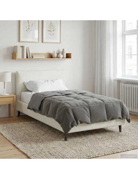 Piumone Completo Annuale Grigio chiaro 135 x 220 cm Microfibra