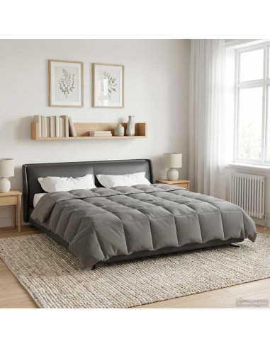 Piumone Completo Annuale Grigio chiaro 240 x 260 cm Microfibra