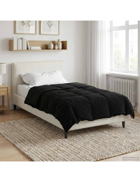 Piumone Completo Annuale Nero 155 x 220 cm Microfibra