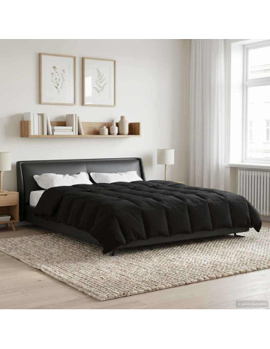 Piumone Completo Annuale Nero 220 x 260 cm Microfibra
