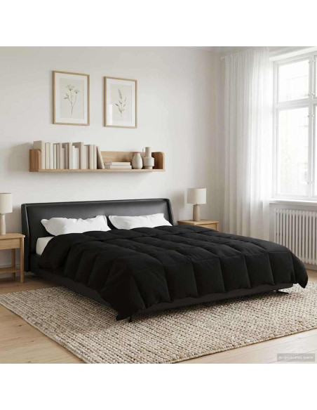 Piumone Completo Annuale Nero 240 x 260 cm Microfibra