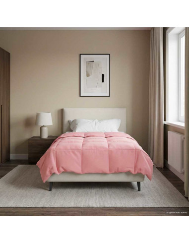 Piumone Completo Annuale Rosa 135 x 200 cm Microfibra