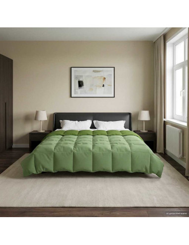 Piumone Completo Annuale Verde 200 x 200 cm Microfibra