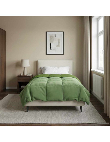 Piumone Completo Annuale Verde 135 x 220 cm Microfibra