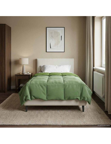 Piumone Completo Annuale Verde 140 x 220 cm Microfibra