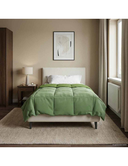 Piumone Completo Annuale Verde 140 x 220 cm Microfibra