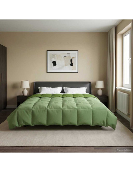 Piumone Completo Annuale Verde 220 x 240 cm Microfibra
