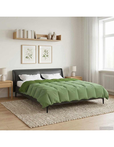 Piumone Completo Annuale Verde 220 x 260 cm Microfibra