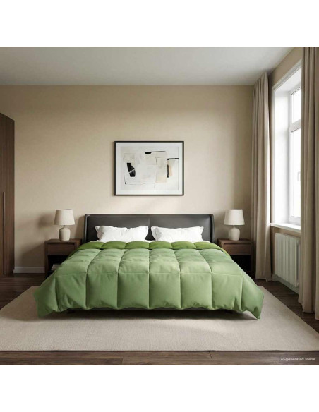 Piumone Completo Annuale Verde 240 x 260 cm Microfibra