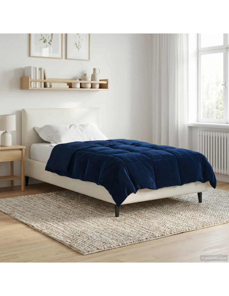 Piumone Completo Annuale Blu Scuro 155 x 220 cm Microfibra