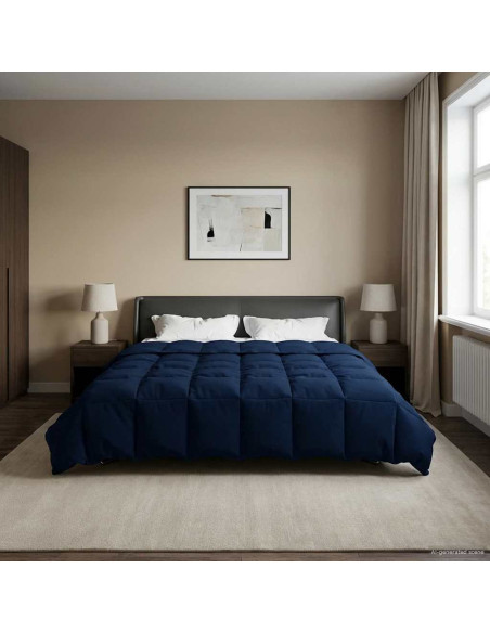 Piumone Completo Annuale Blu Scuro 220 x 260 cm Microfibra